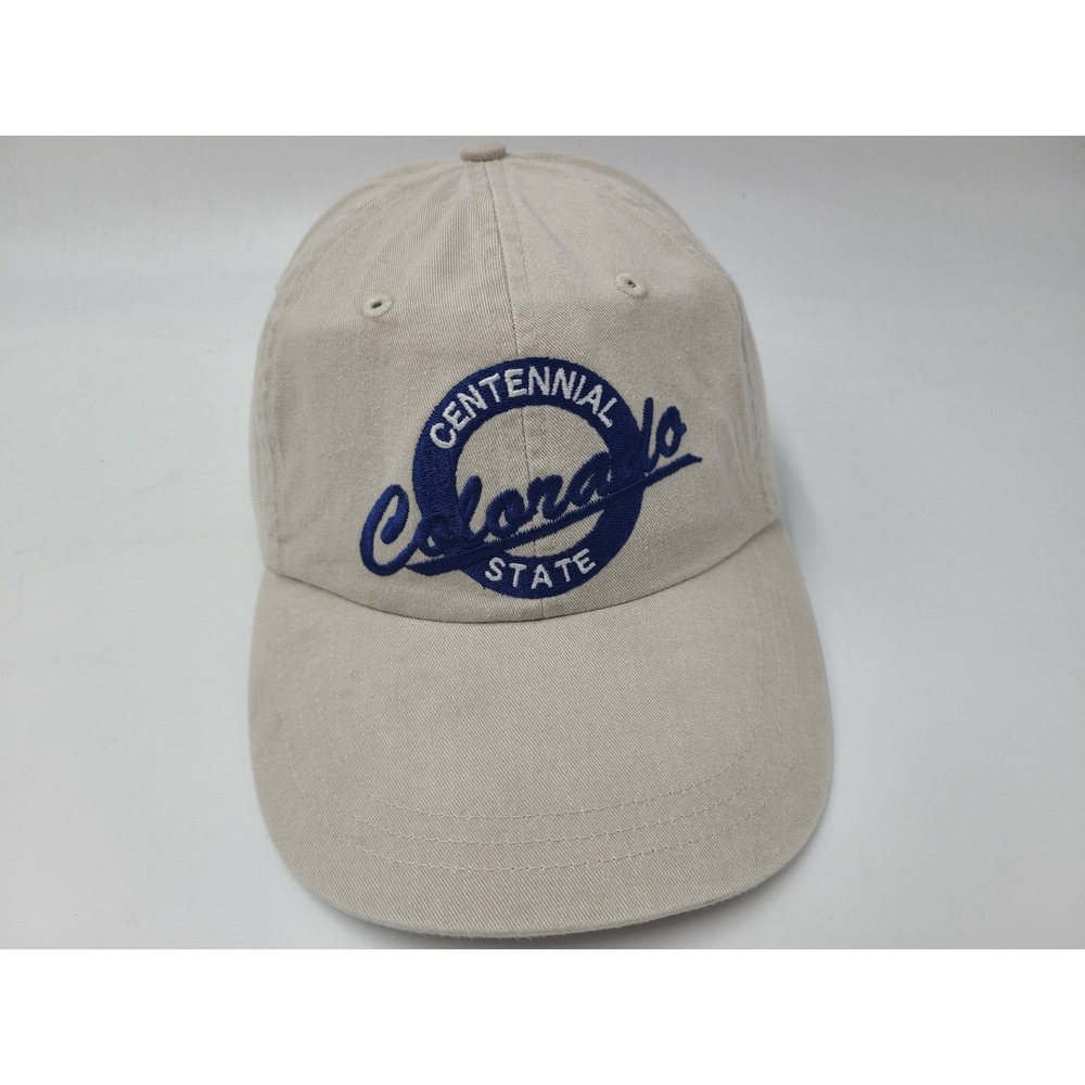 Vintage Colorado Centennial State Strapback Adjustable Hat Cap Men Women Gray